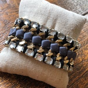 Stella wide tennis Statement bracelet